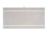 LOOP HOME bath towel - butter/stone - dual stripe — view 4