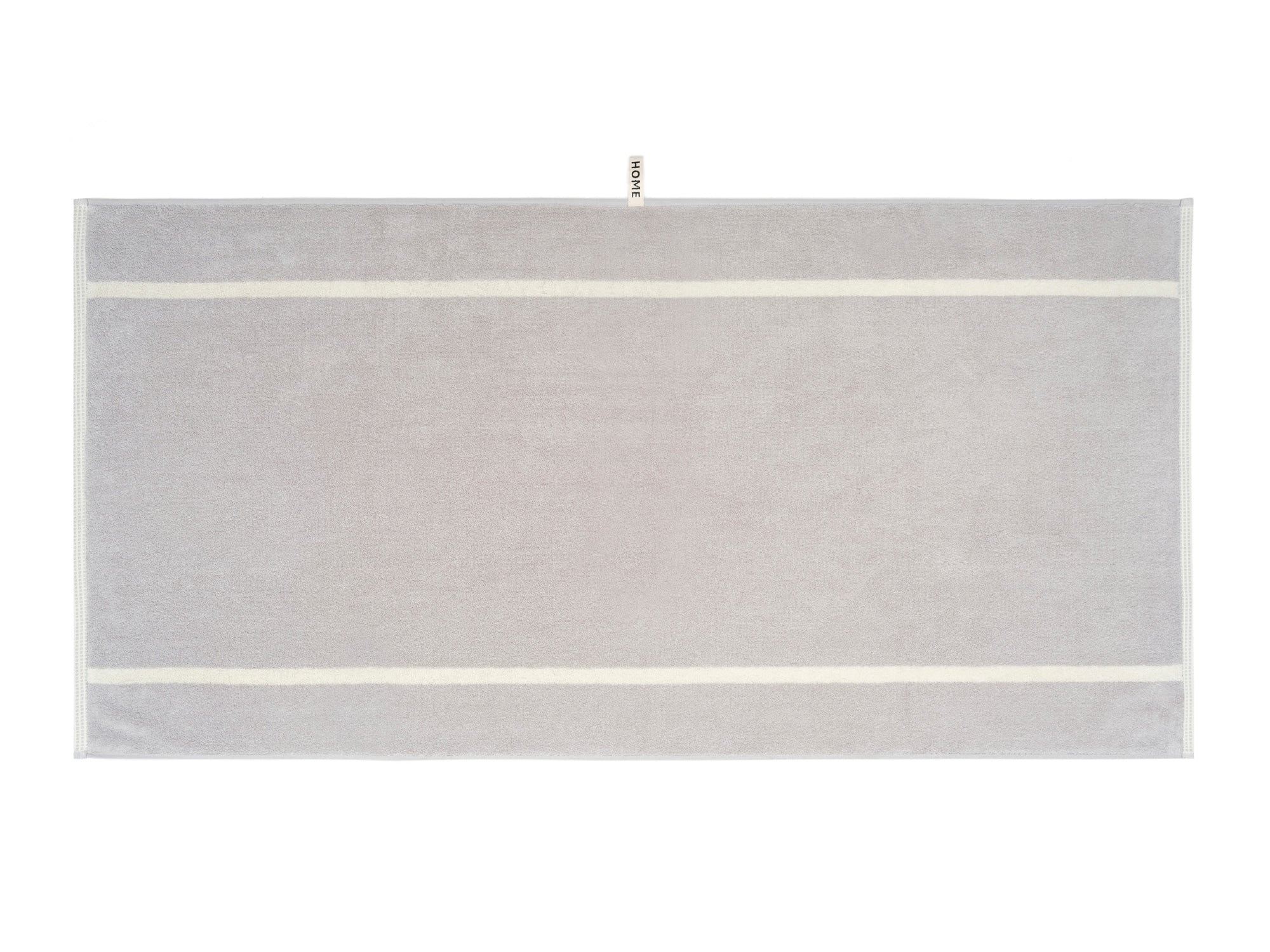 LOOP HOME bath towel - butter/stone - dual stripe — view 4