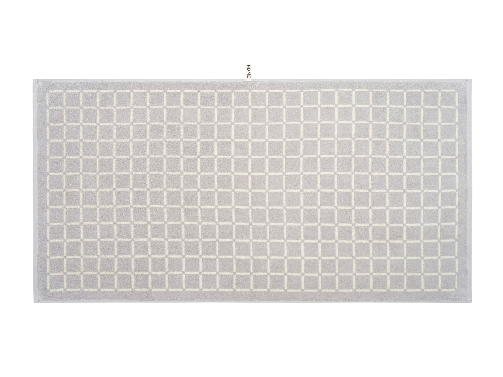 LOOP HOME bath towel - butter/stone - grid — view 5