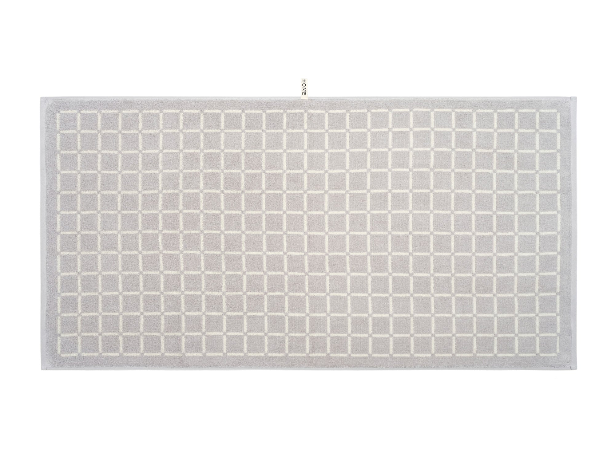 LOOP HOME bath towel - butter/stone - grid — view 5