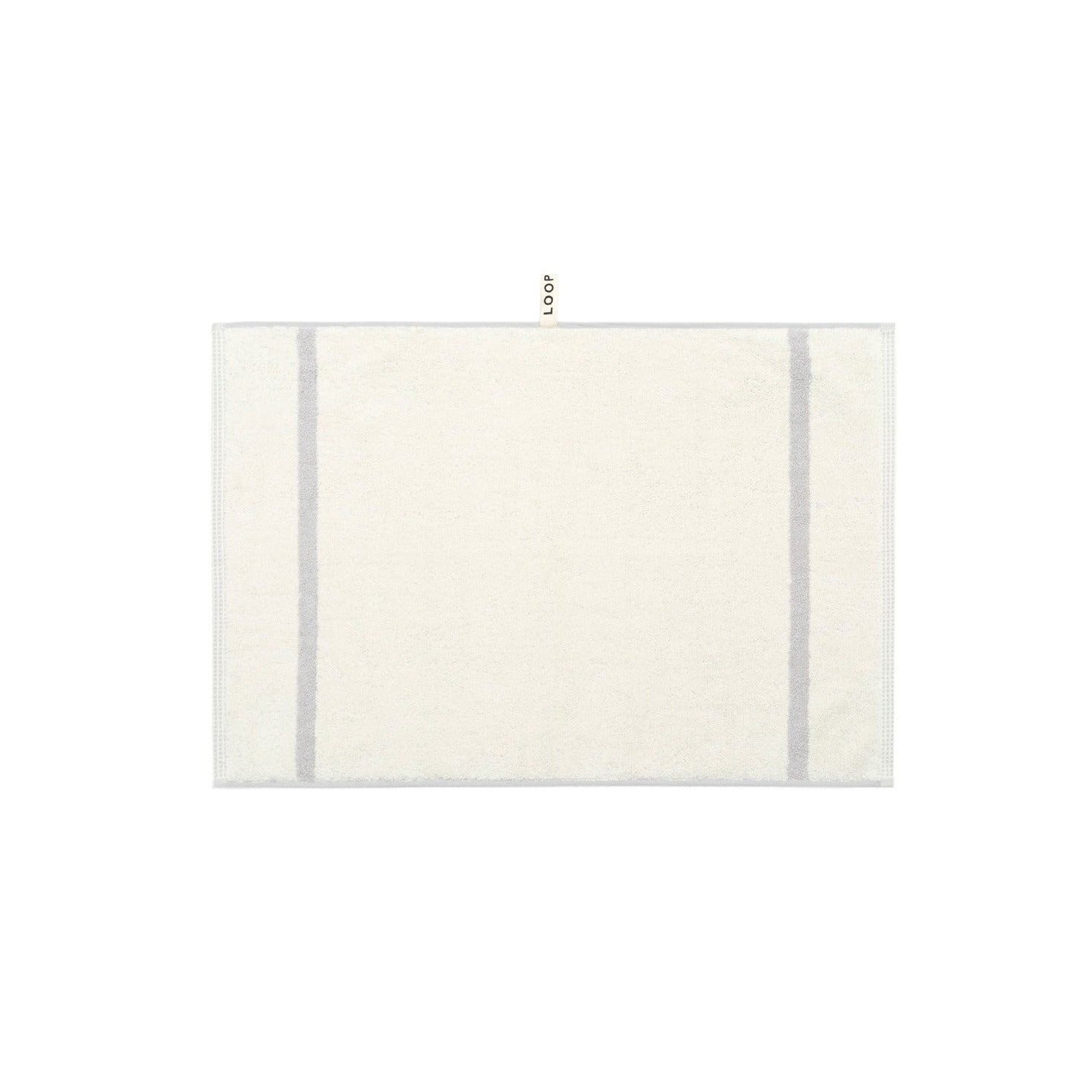 LOOP HOME hand towel - butter/stone - dual stripe — view 2