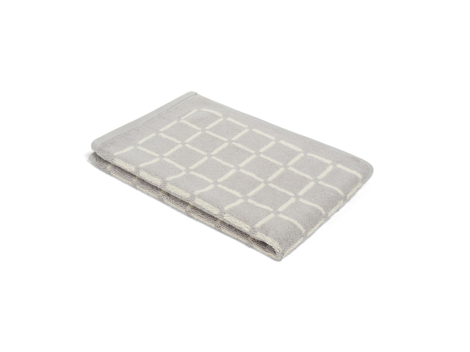 LOOP HOME bath sheet - butter/stone - grid — view 2