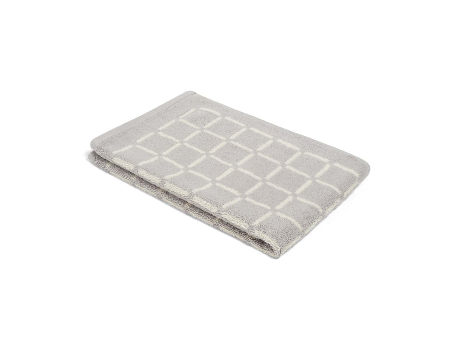 LOOP HOME bath sheet - butter/stone - grid — view 2
