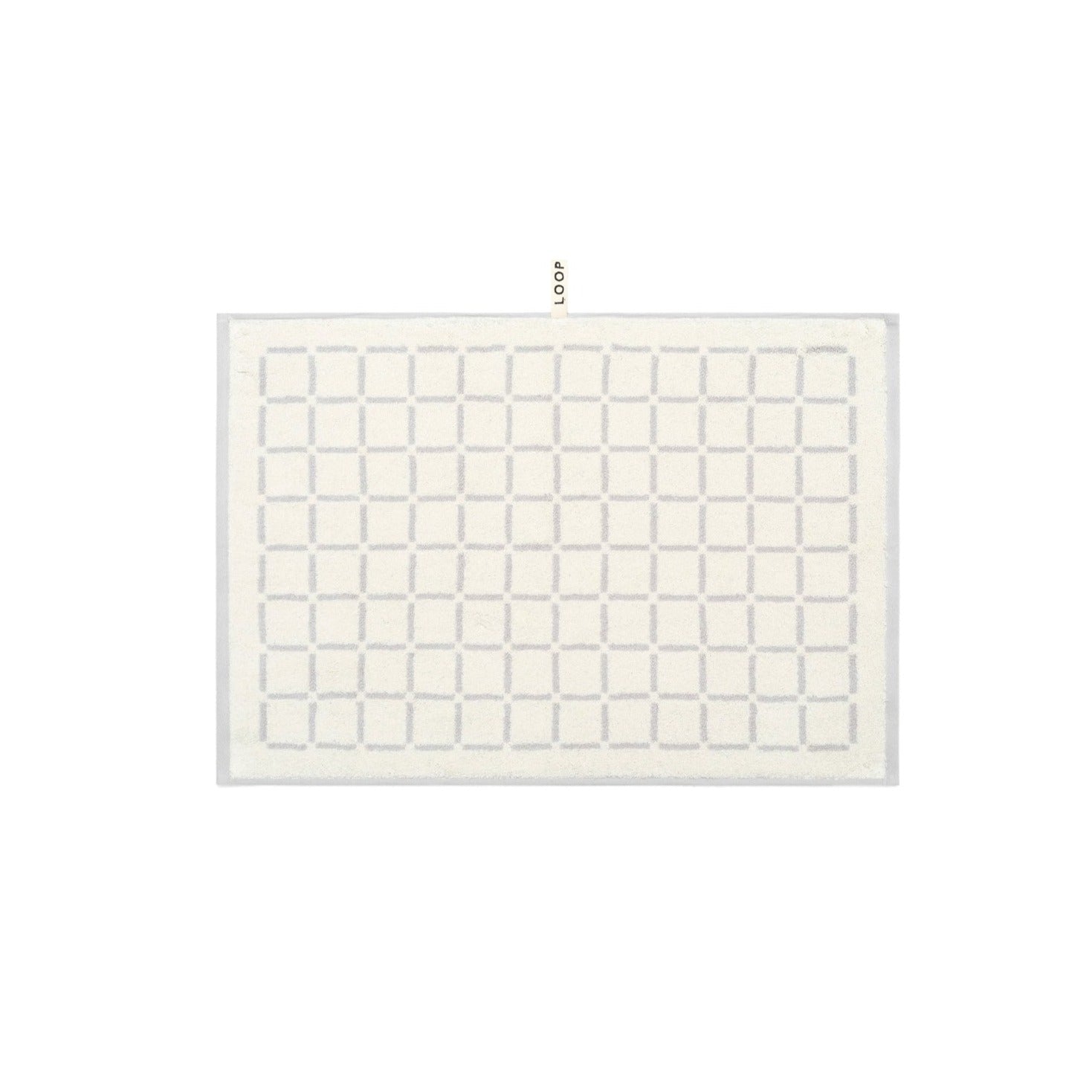 LOOP HOME hand towel - butter/stone - grid — view 2