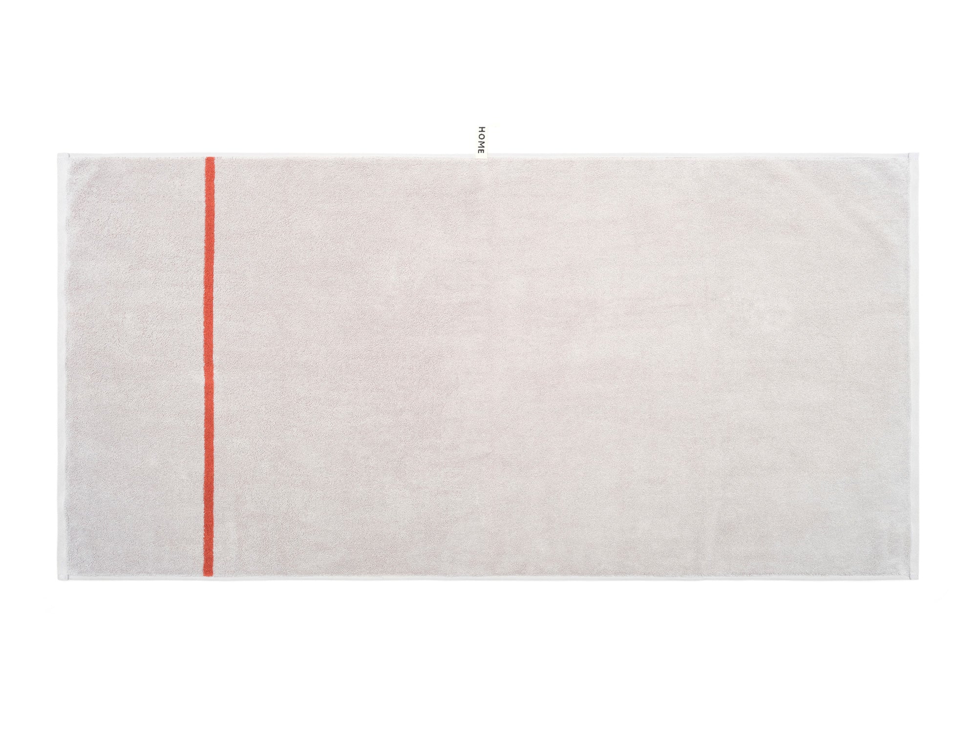 LOOP HOME bath towel - terracotta/stone - simple stripe — view 6