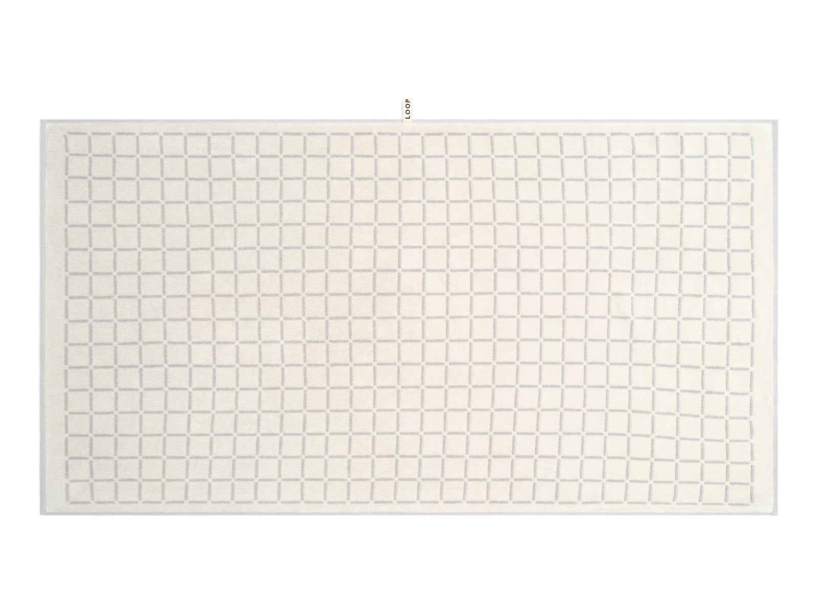 LOOP HOME bath sheet - butter/stone - grid — view 5
