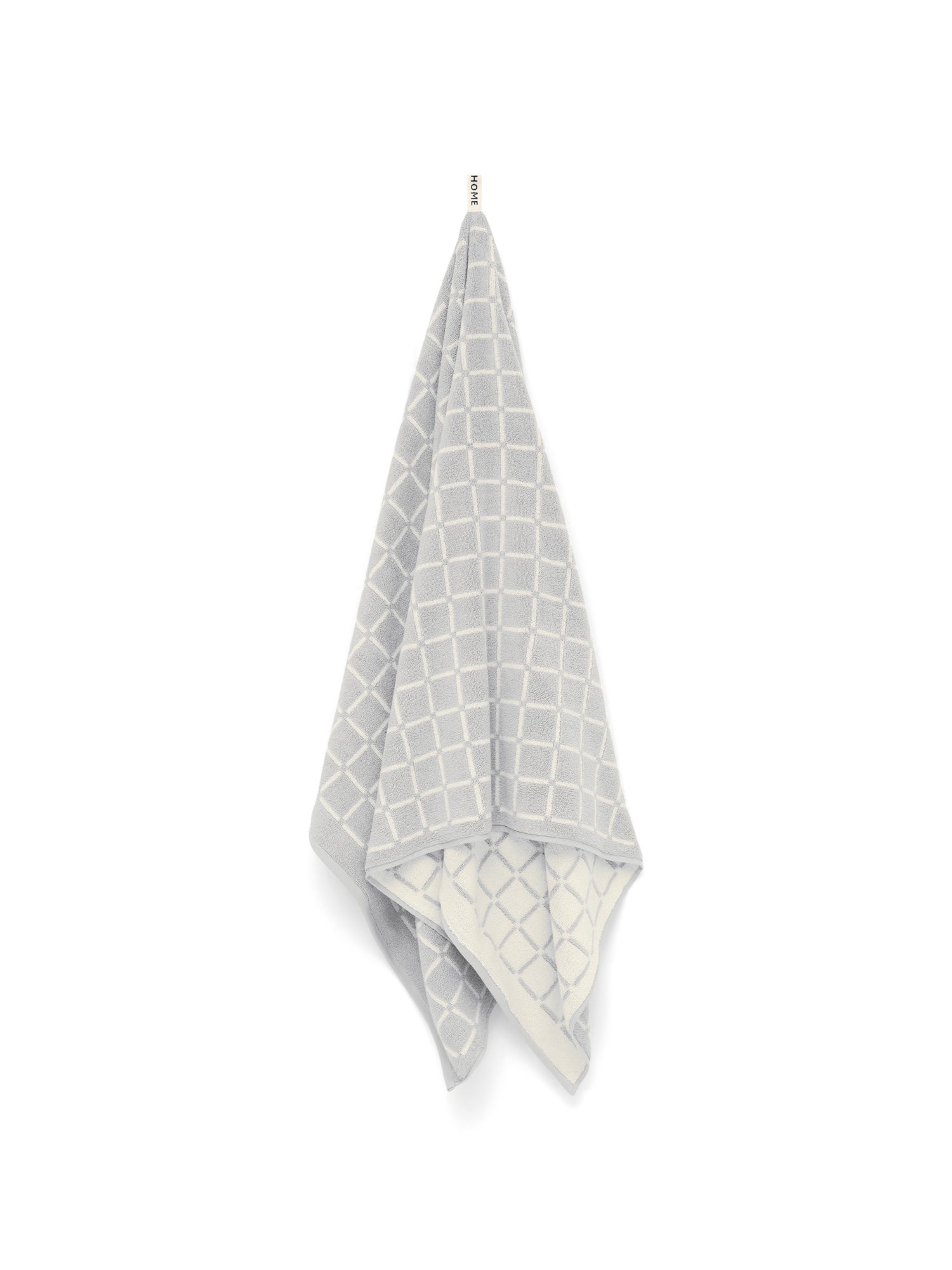 LOOP HOME bath sheet - butter/stone - grid — view 4