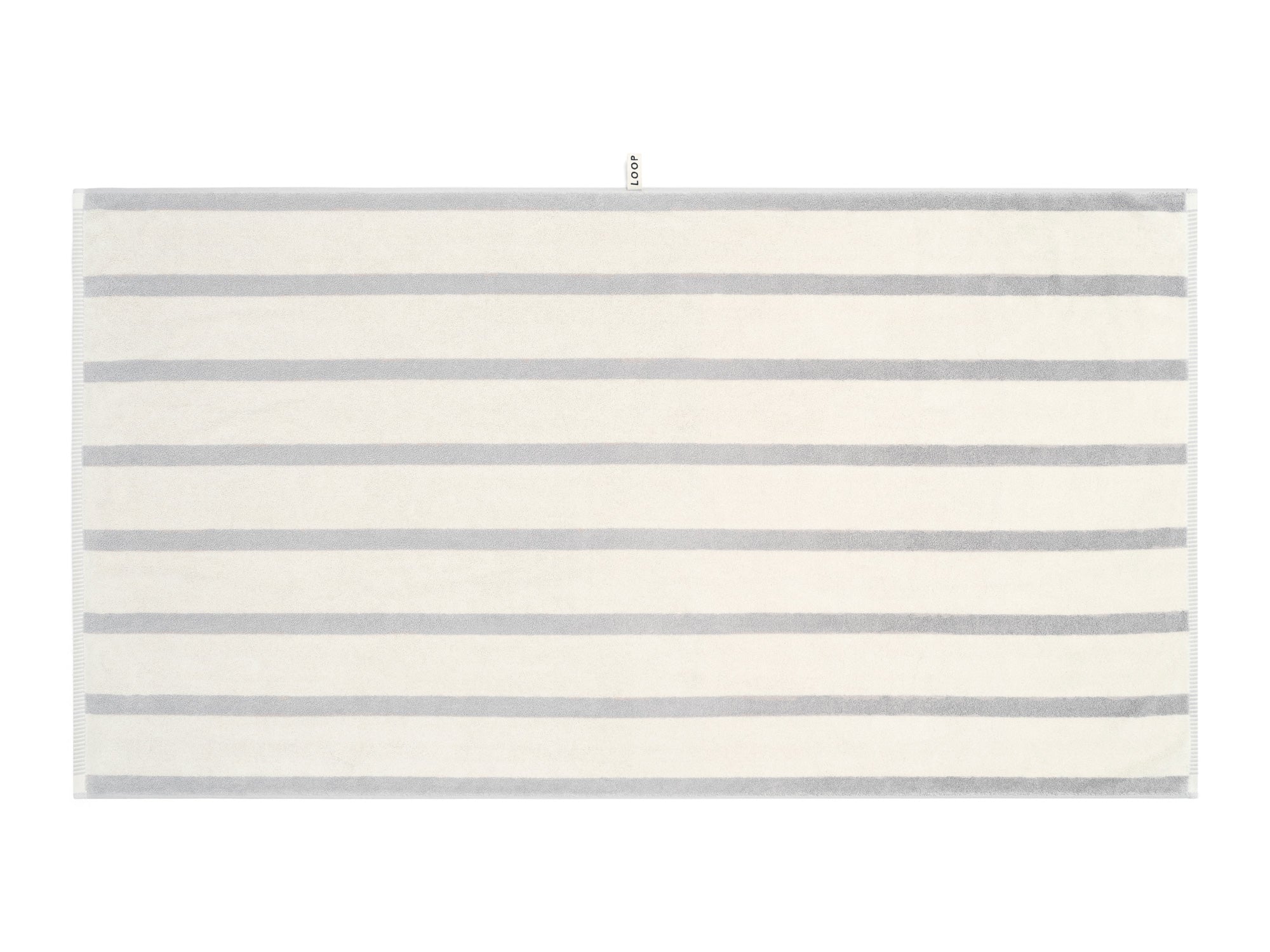 LOOP HOME bath sheet - butter/stone - bold stripe — view 5