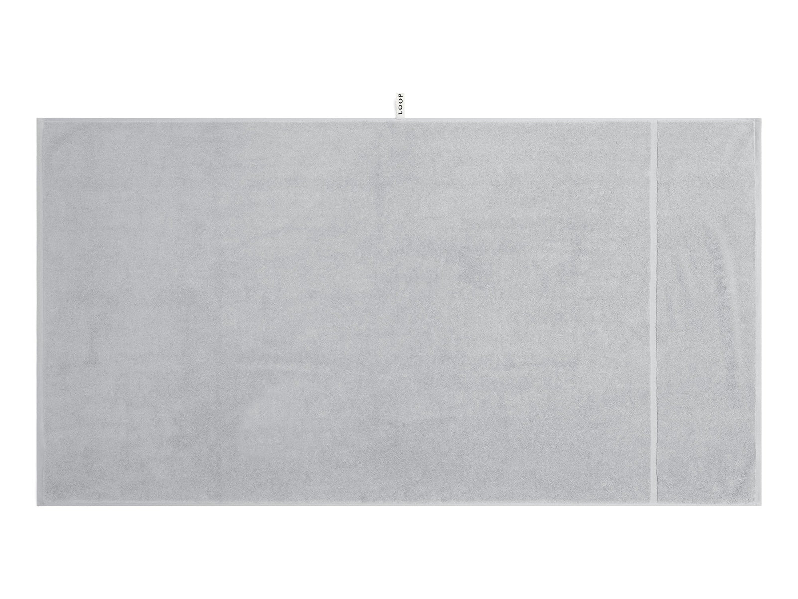 LOOP HOME bath towel - stone - raised stripe — view 2