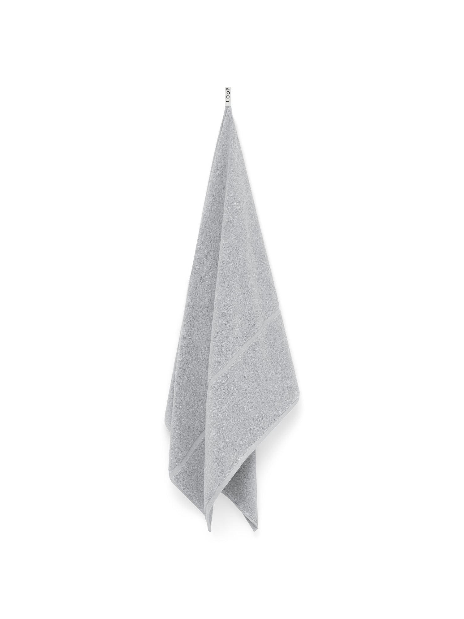 LOOP HOME bath towel - stone - raised stripe — view 3