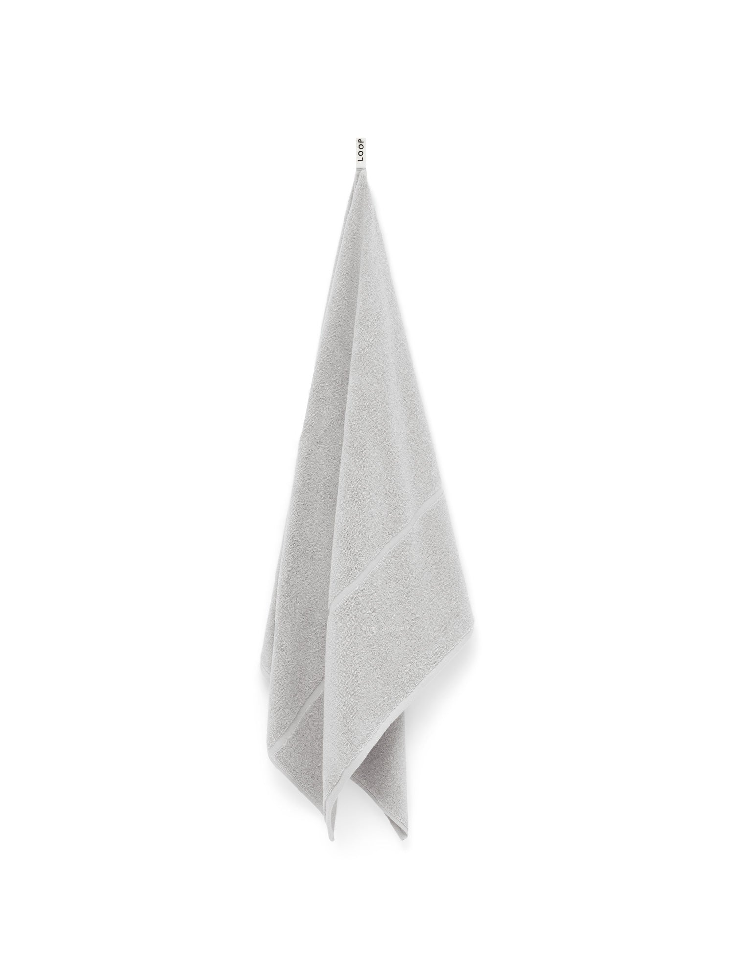 LOOP HOME bath sheet - stone - raised stripe — view 2