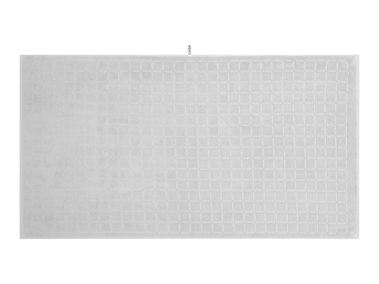 LOOP HOME bath sheet - stone - raised grid — view 3