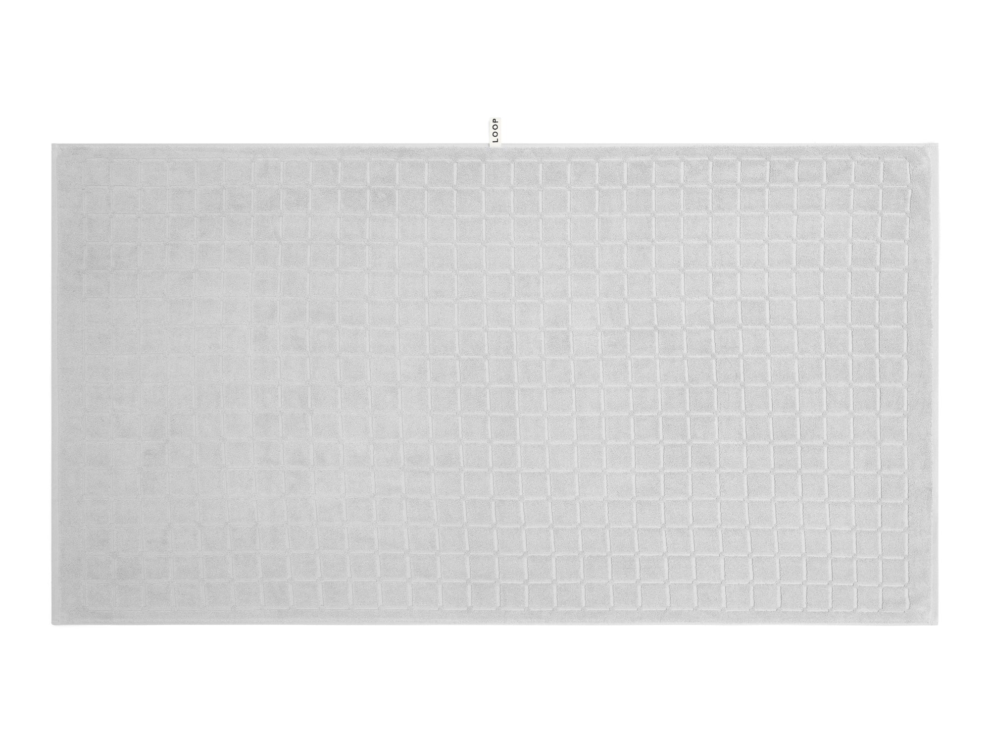 LOOP HOME bath sheet - stone - raised grid — view 2