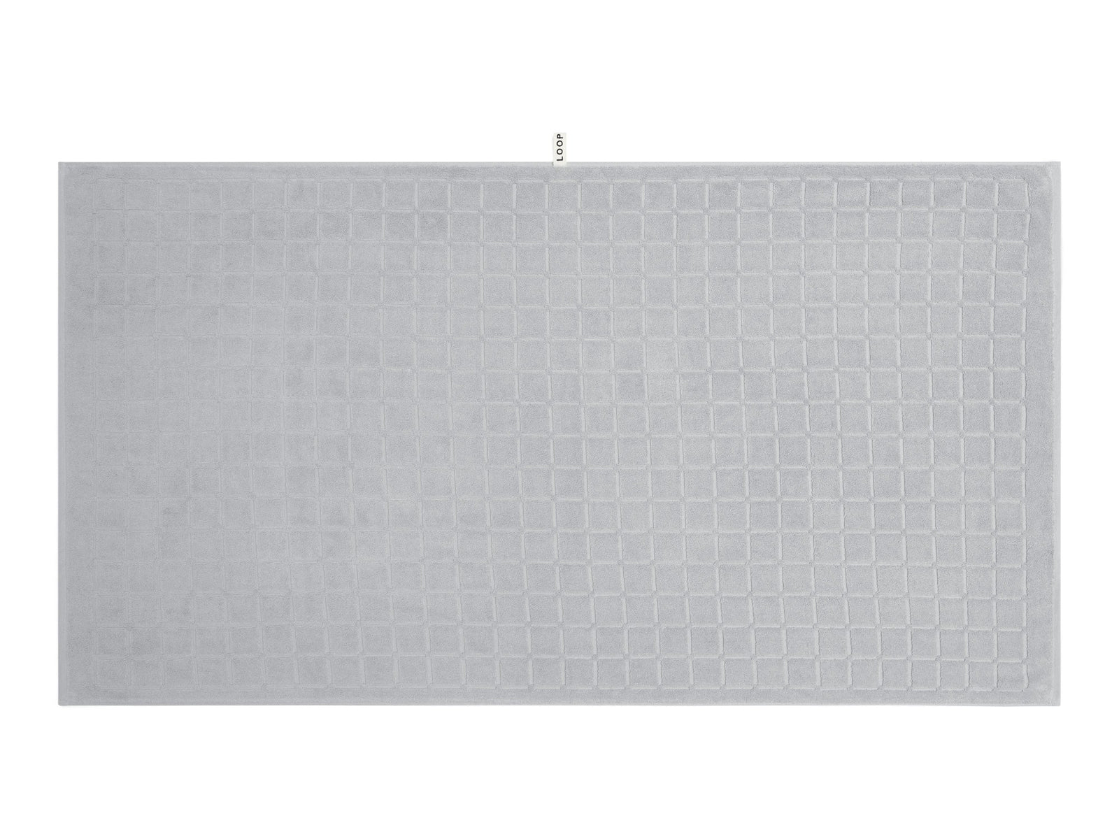 LOOP HOME bath towel - stone - raised grid — view 3