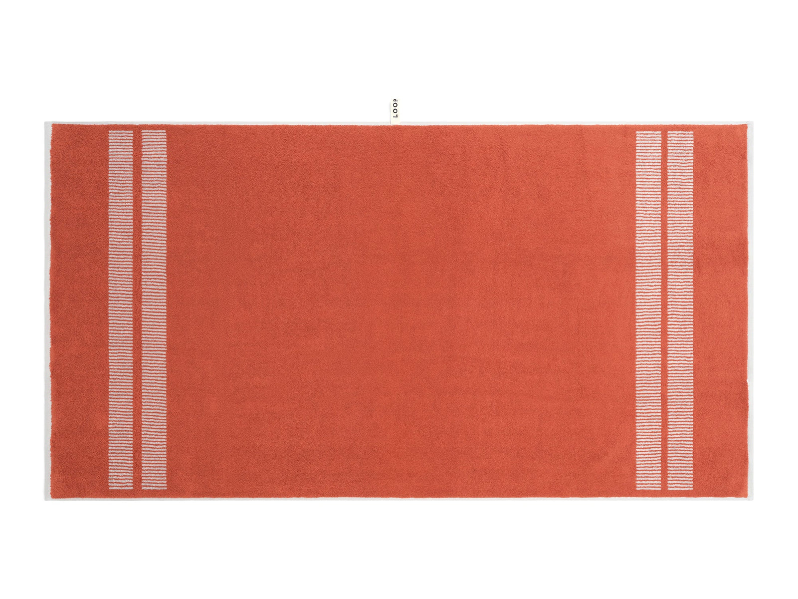 LOOP HOME bath sheet - terracotta/stone - dual dash — view 5