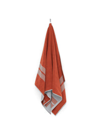 LOOP HOME bath sheet - terracotta/stone - dual dash — view 4