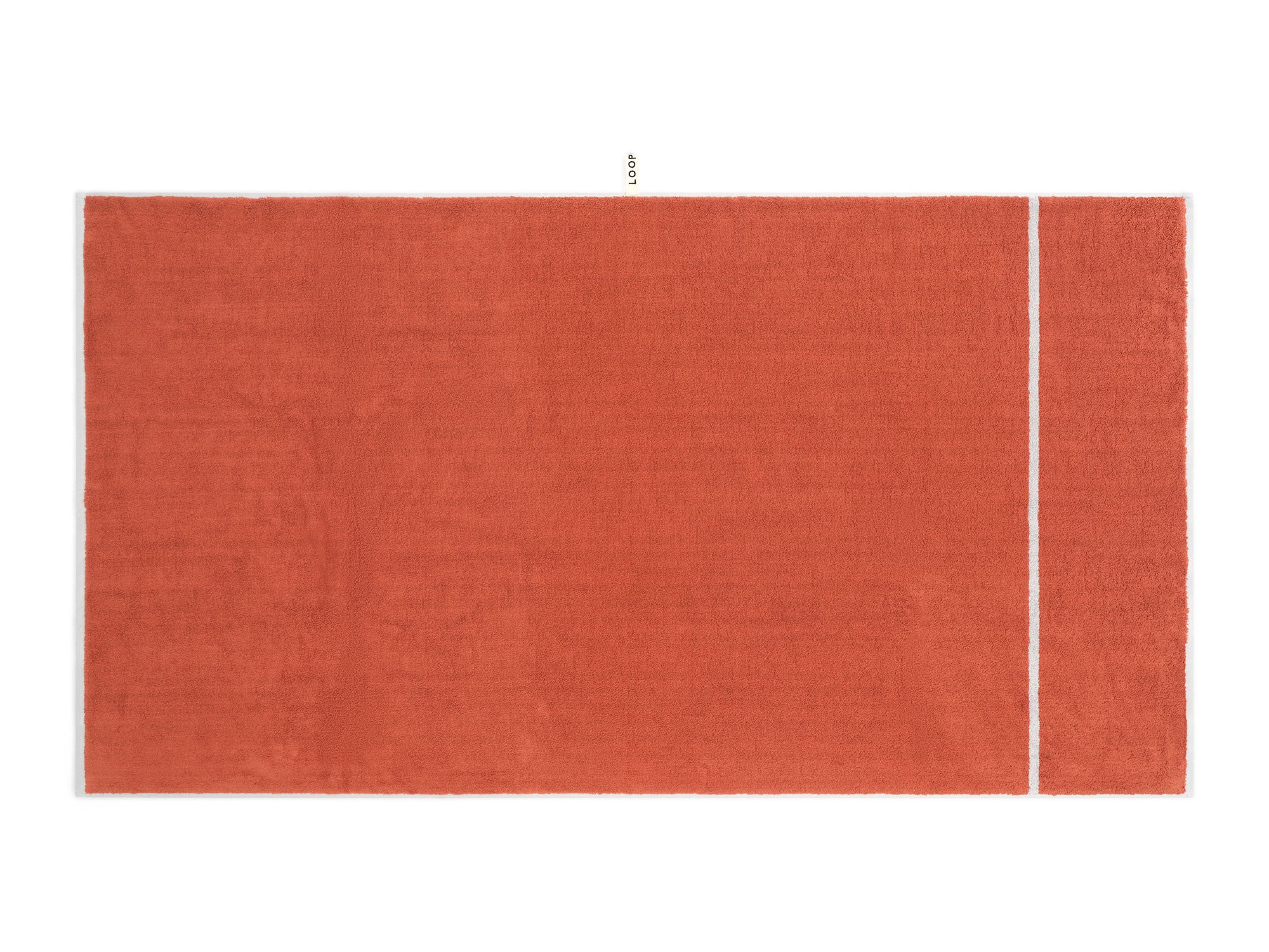 Bath Sheet - Terracotta/Stone - Simple Stripe