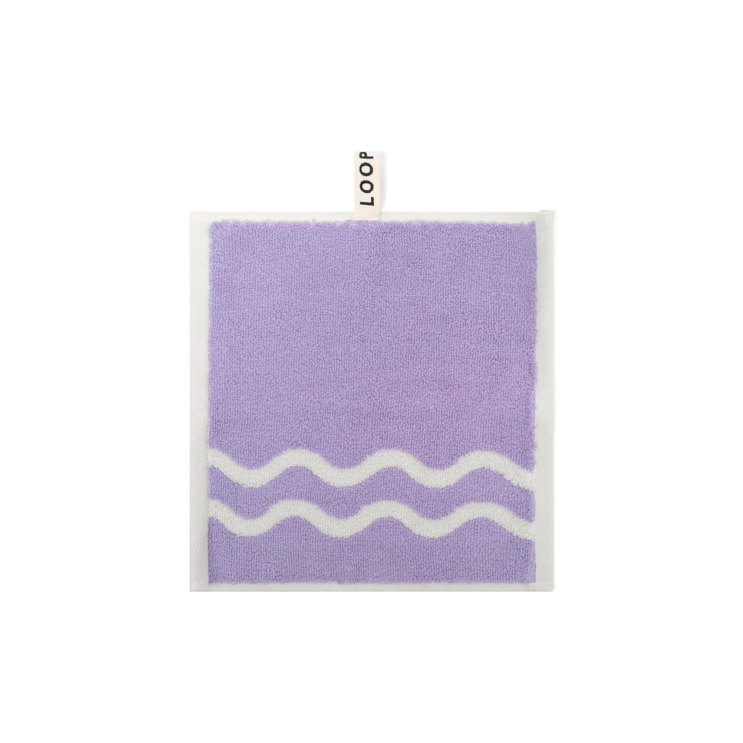 LOOP HOME face towel - lilac/ivory - wave
