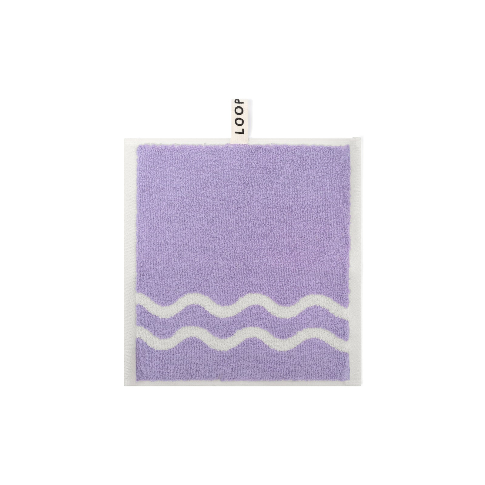 LOOP HOME face towel - lilac/ivory - wave