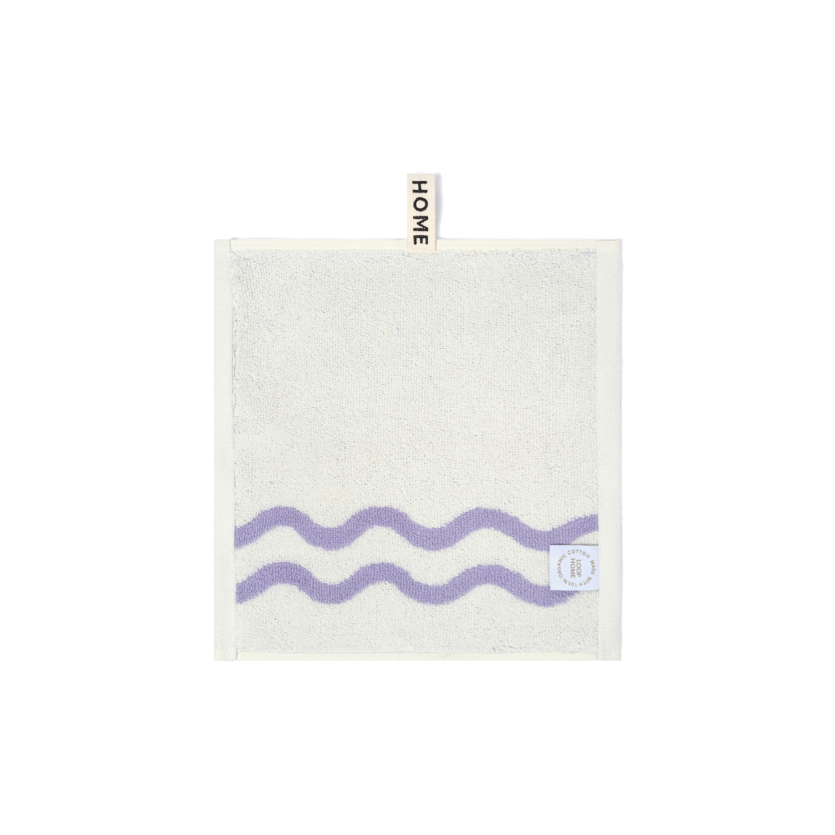 Lilac/Ivory Face Towel Wave Face Towel — view 2