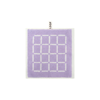 LOOP HOME face towel - lilac/ivory - grid