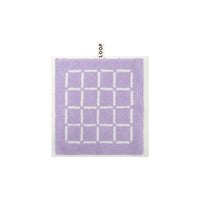 LOOP HOME face towel - lilac/ivory - grid