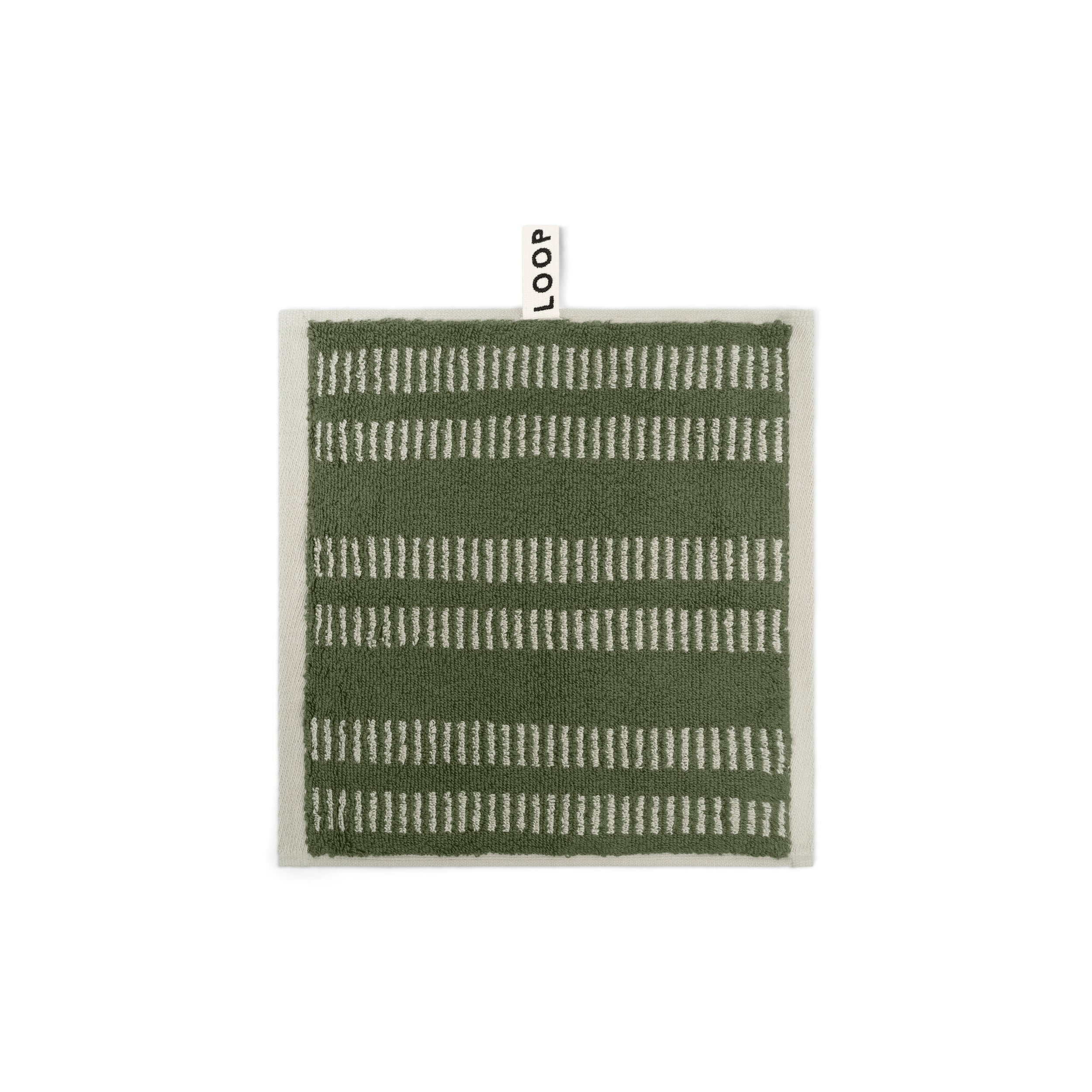 LOOP HOME face towel - forest/sage - dual dash