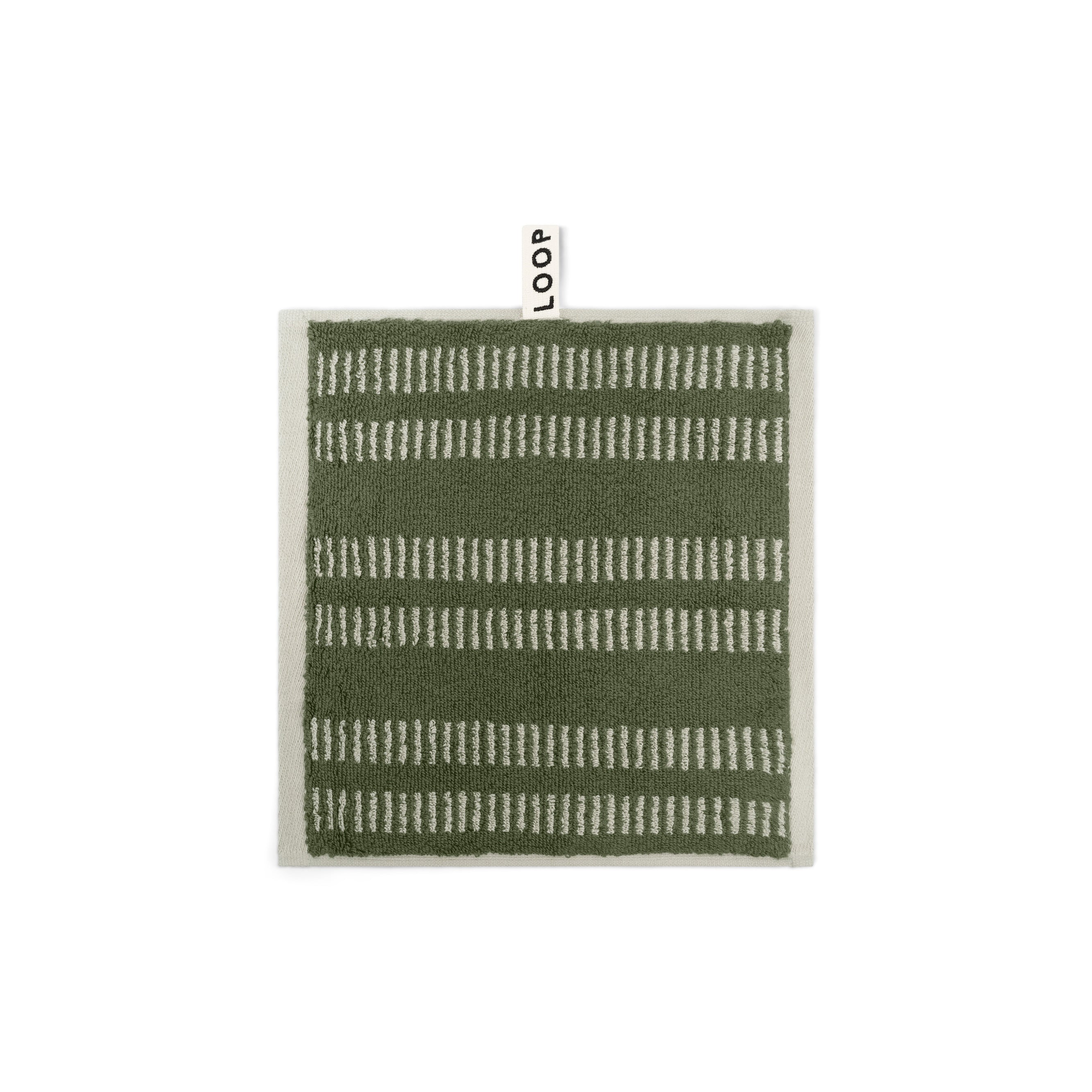 LOOP HOME face towel - forest/sage - dual dash