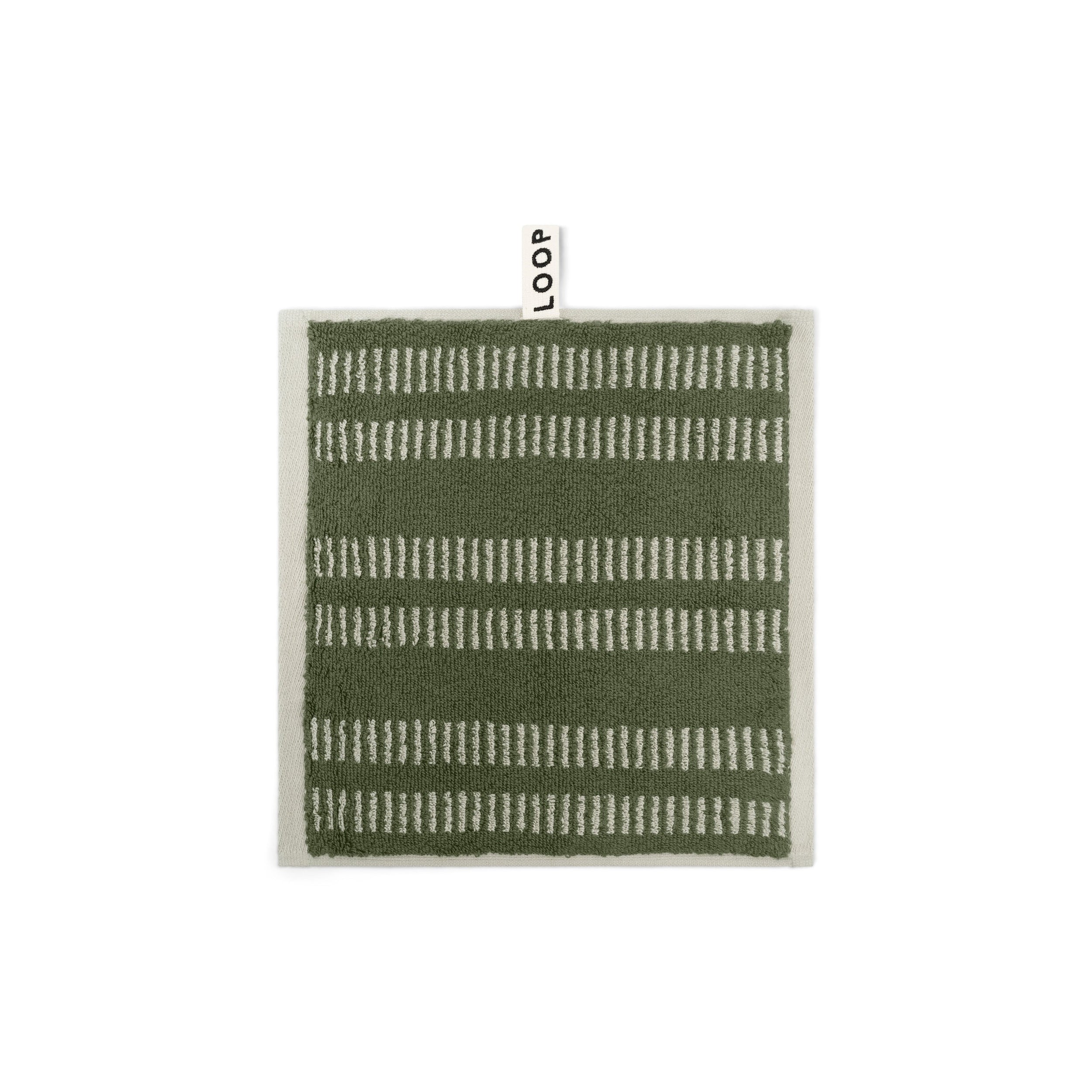 LOOP HOME face towel - forest/sage - dual dash