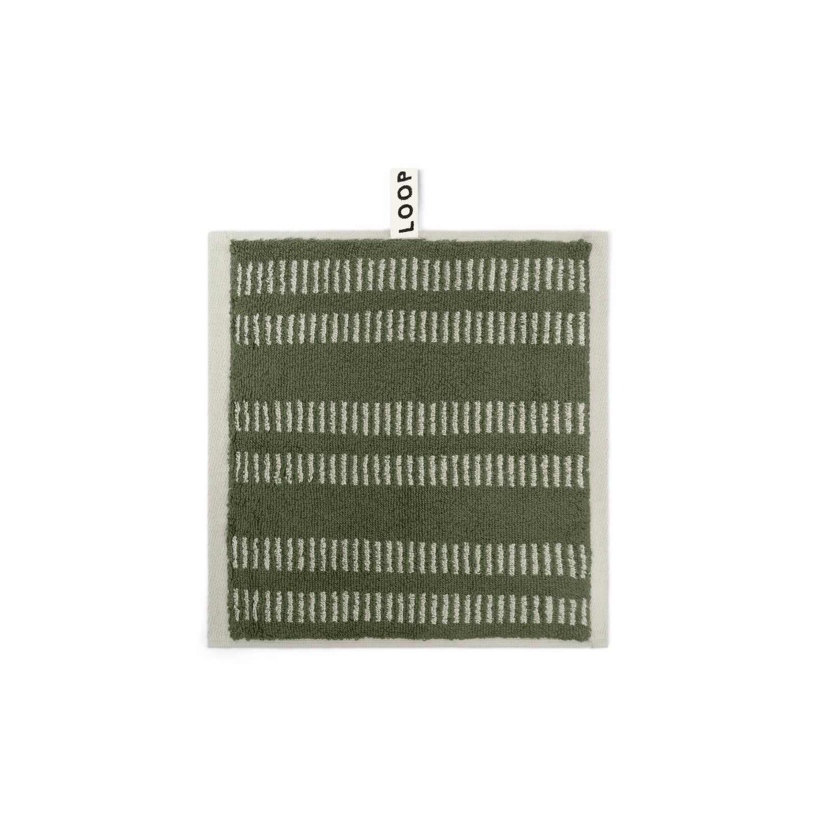 LOOP HOME face towel - forest/sage - dual dash
