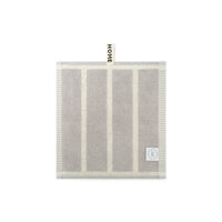 LOOP HOME face towel - butter/stone - bold stripe — view 2