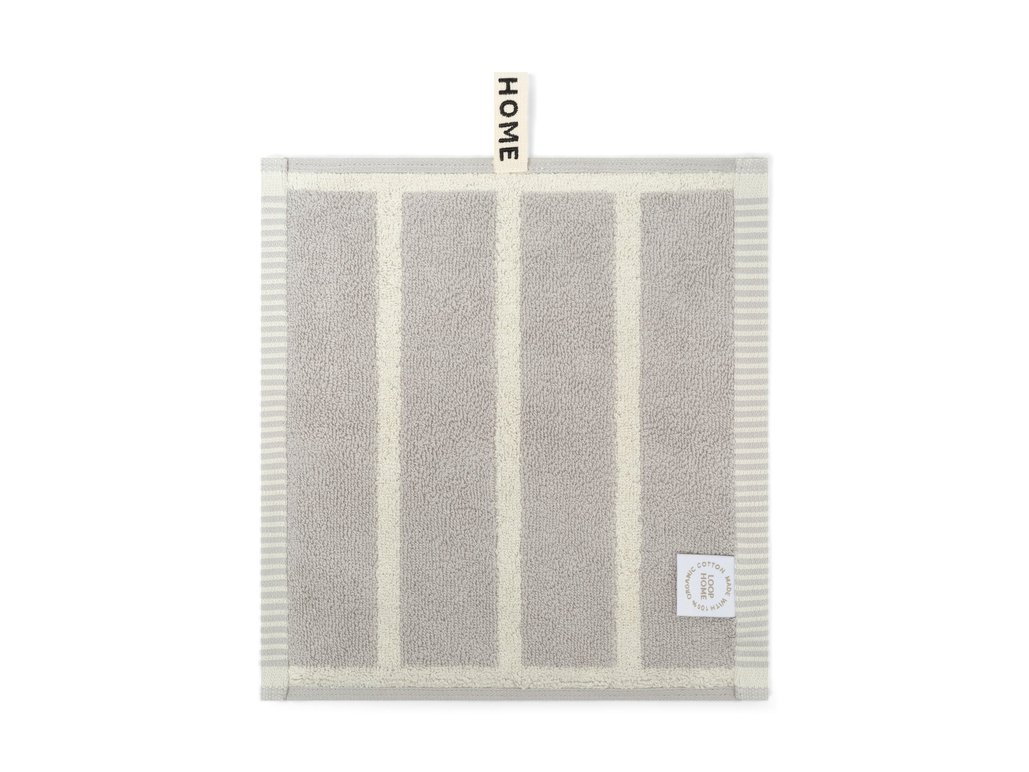 Face Towel - Butter/Stone - Bold Stripe