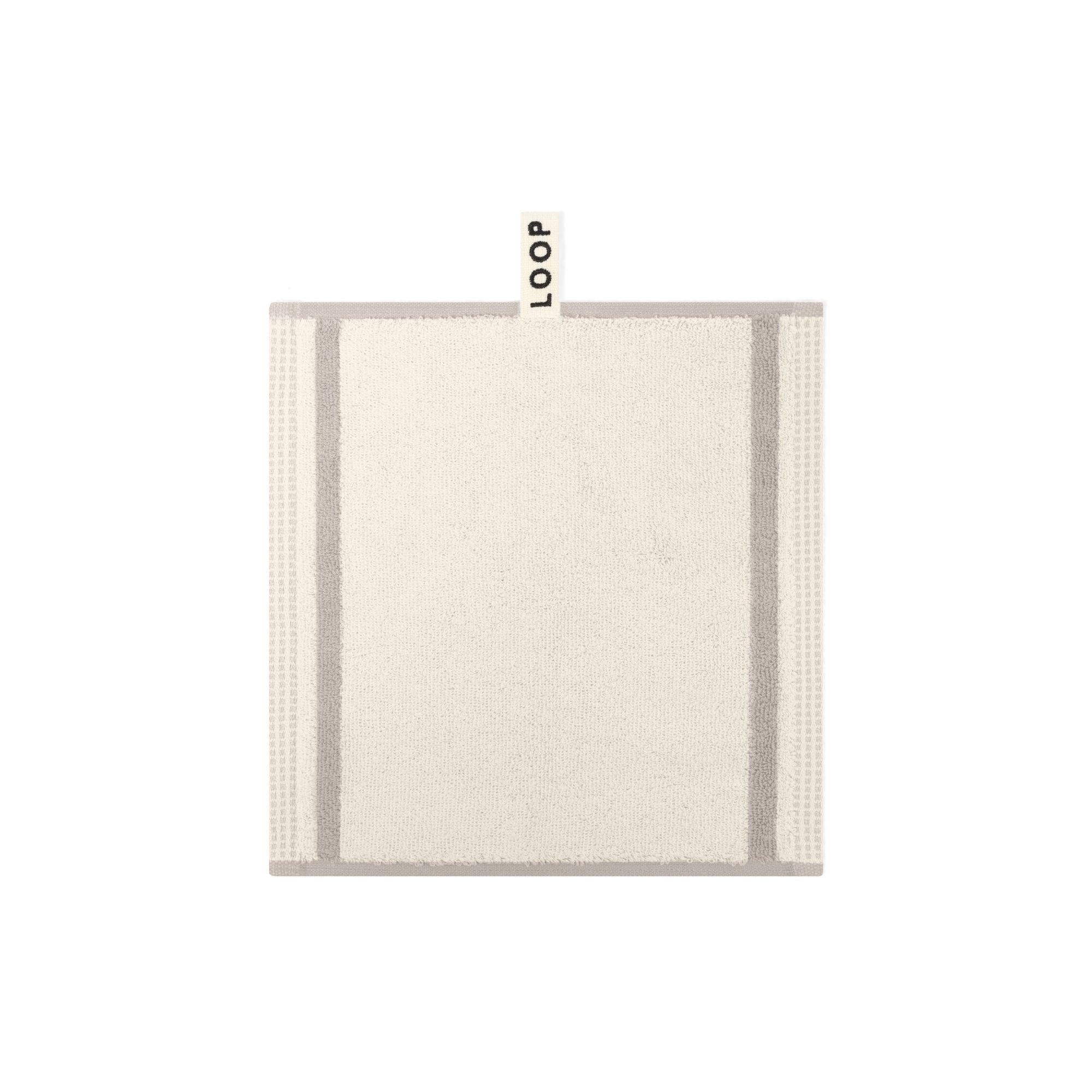 LOOP HOME face towel - butter/stone - dual stripe