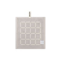 LOOP HOME face towel - butter/stone - grid — view 2
