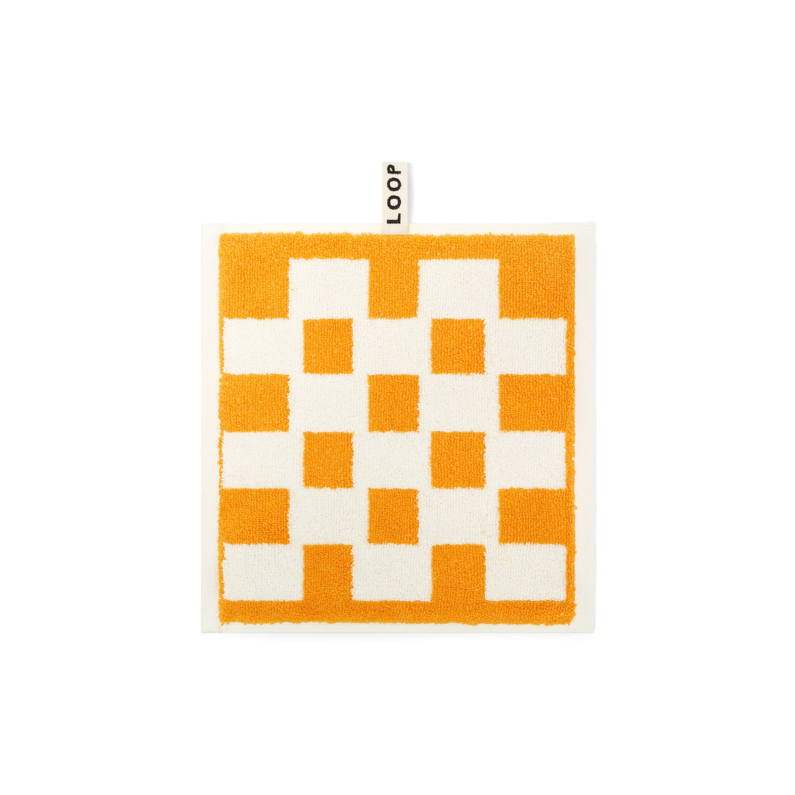 LOOP HOME face towel - saffron/ivory - brick
