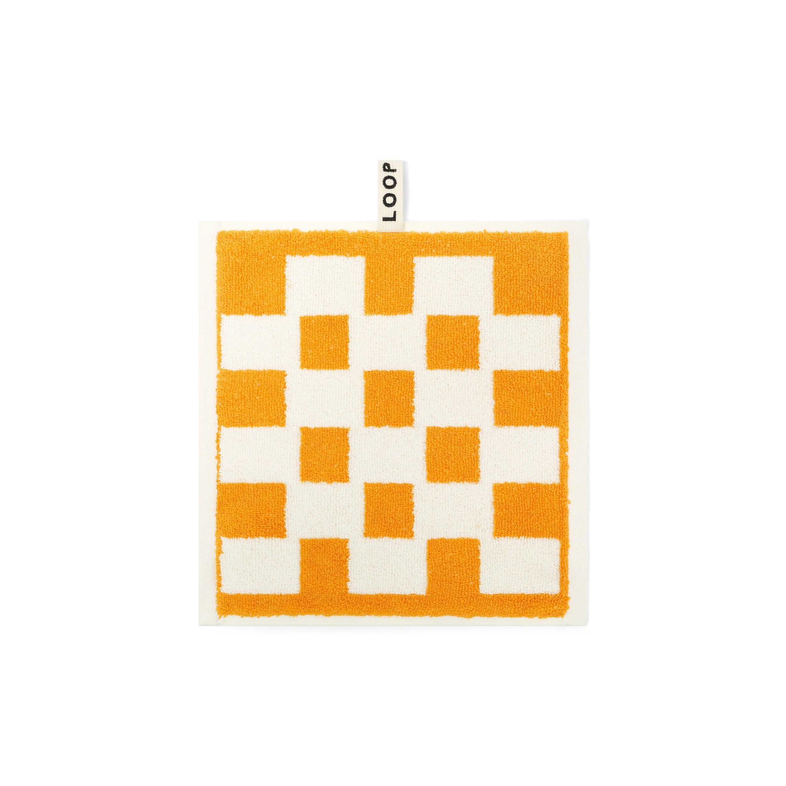 LOOP HOME face towel - saffron/ivory - brick