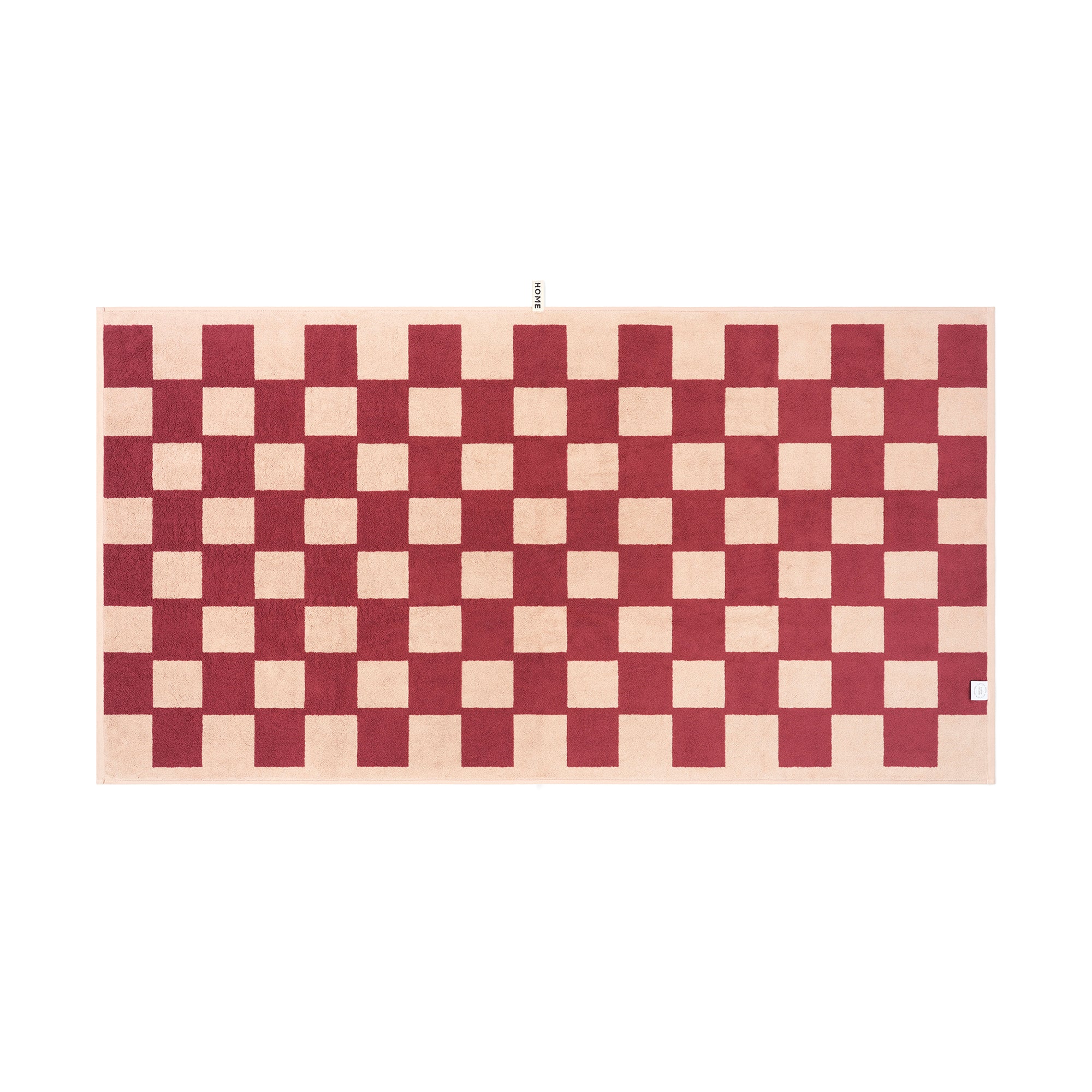 LOOP HOME bath sheet - ruby/almond blush - brick — view 2