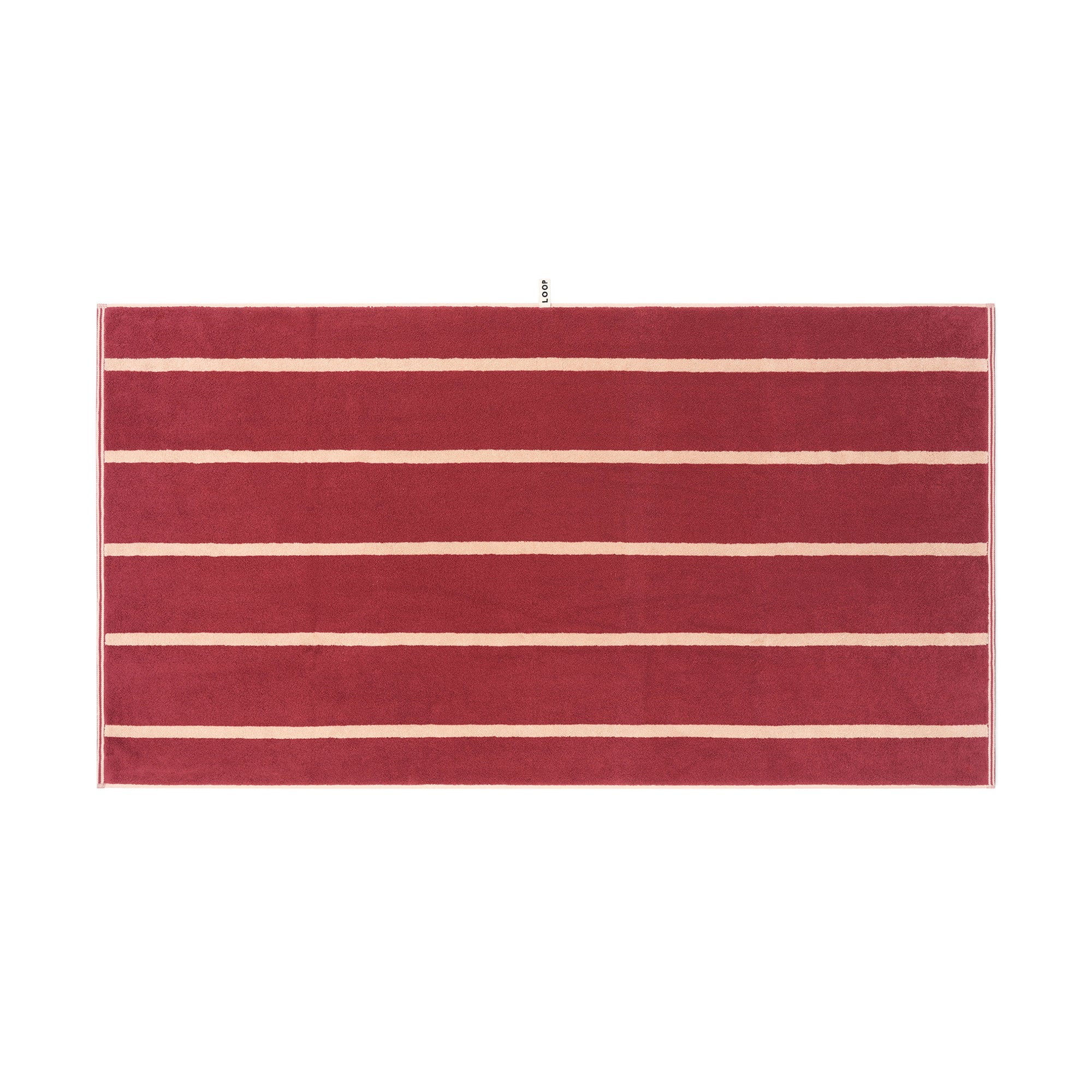 Ruby/Almond Blush Pinstripe Bath Sheet — view 2