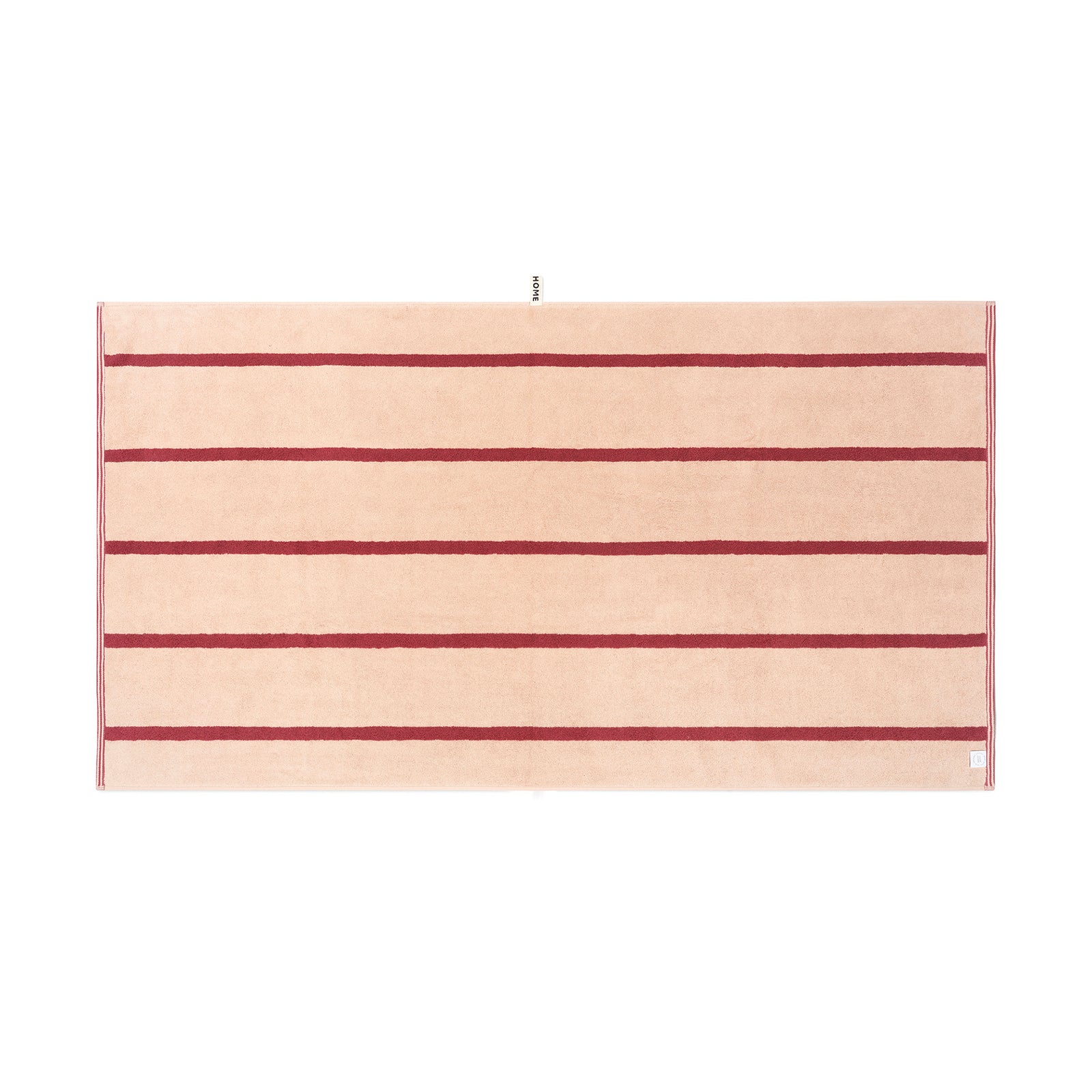 LOOP HOME bath sheet - ruby/almond blush - pinstripe — view 3