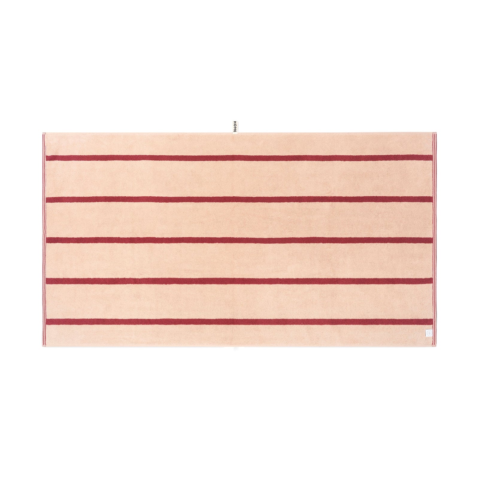 LOOP HOME bath sheet - ruby/almond blush - pinstripe — view 3