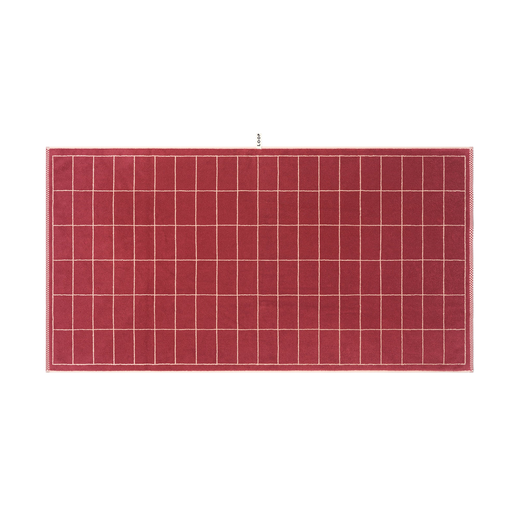 LOOP HOME bath sheet - ruby/almond blush - tile — view 2
