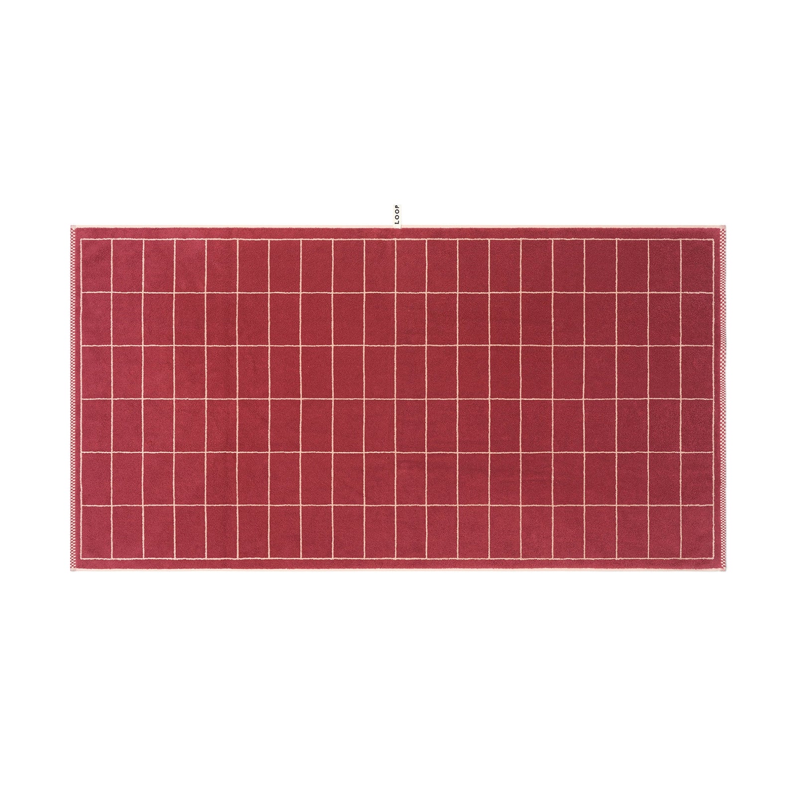 LOOP HOME bath sheet - ruby/almond blush - tile — view 2