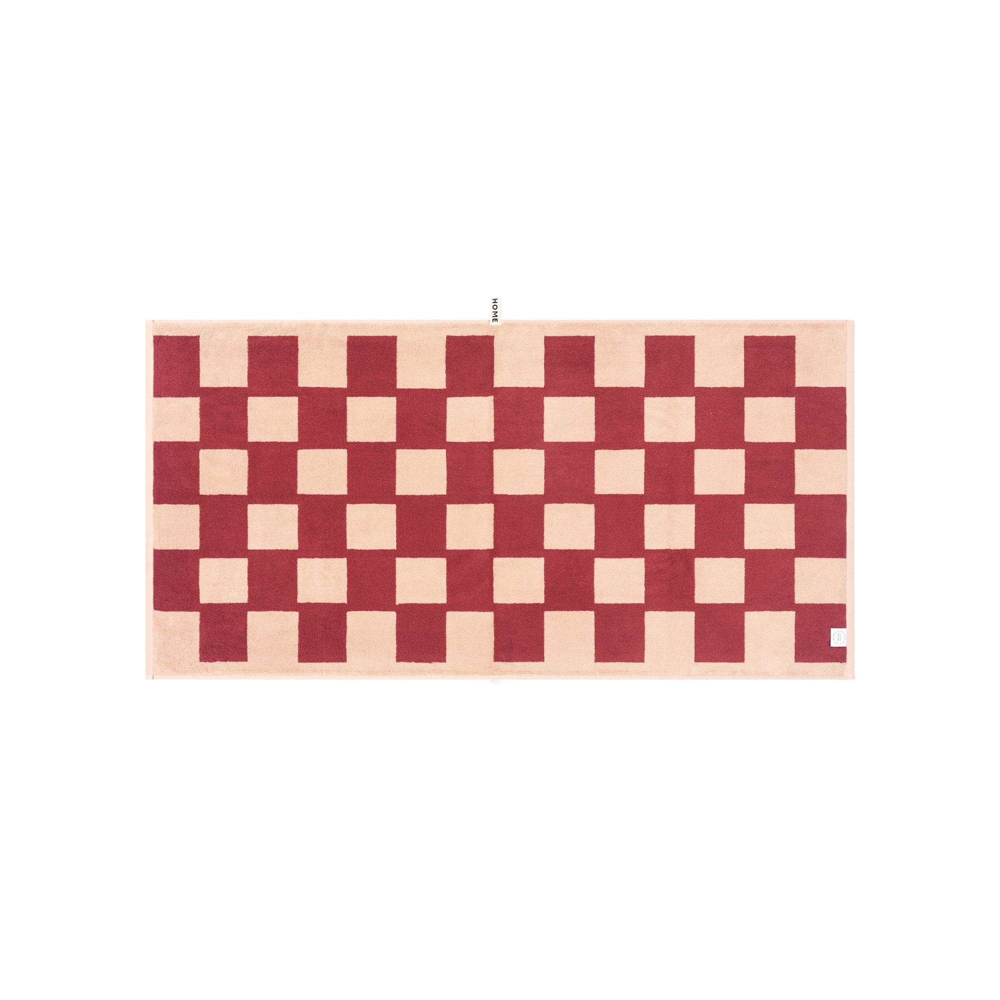 LOOP HOME bath towel - ruby/almond blush - brick — view 3