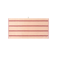 LOOP HOME bath towel - ruby/almond blush - pinstripe — view 3