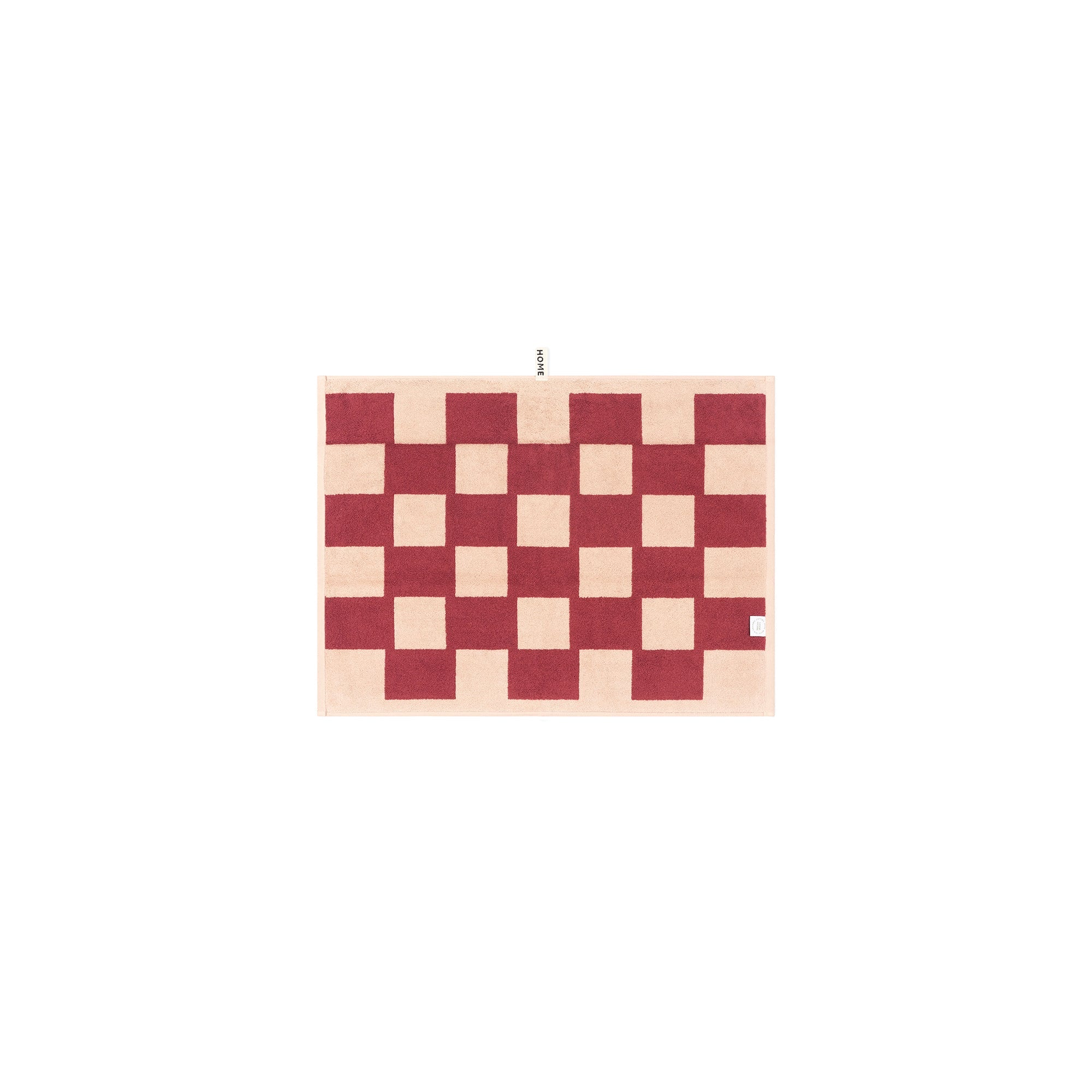 LOOP HOME bath mat - ruby/almond blush - brick — view 3