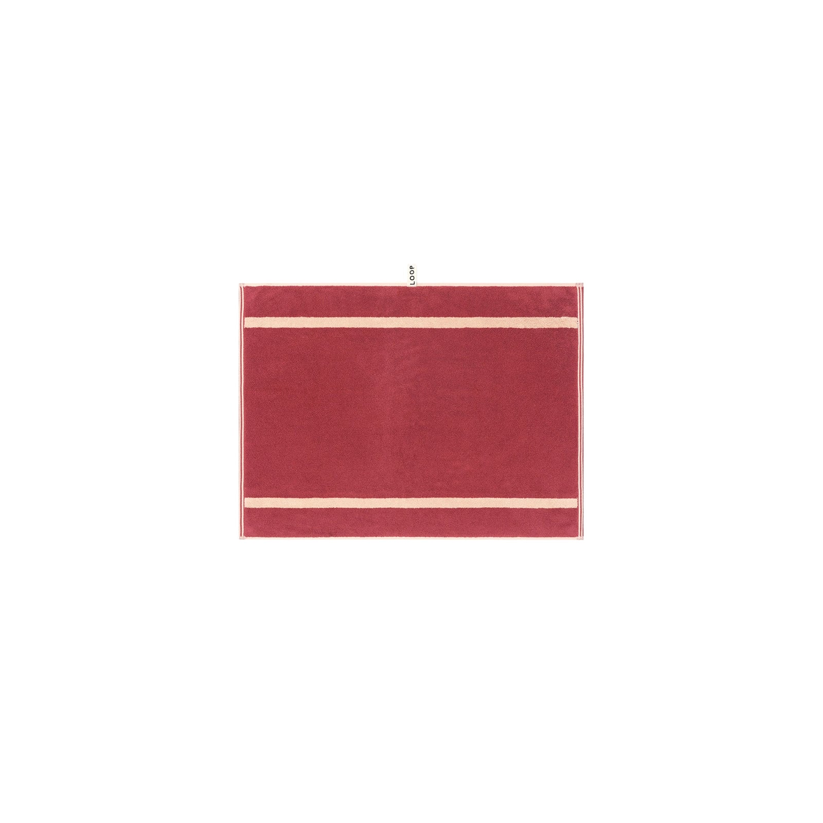 LOOP HOME bath mat - ruby/almond blush - pinstripe — view 2