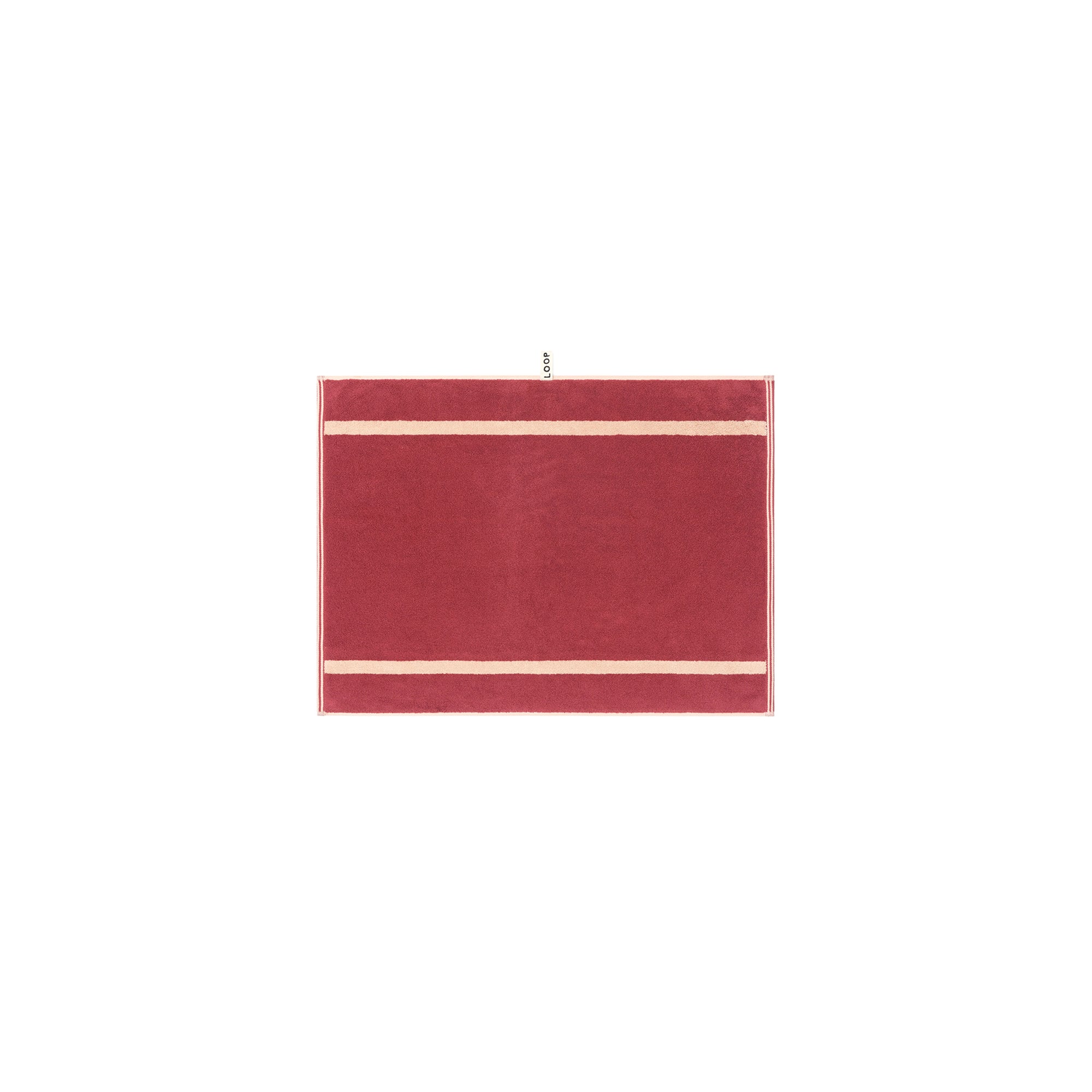 Bath Mat - Ruby/Almond Blush - Pinstripe