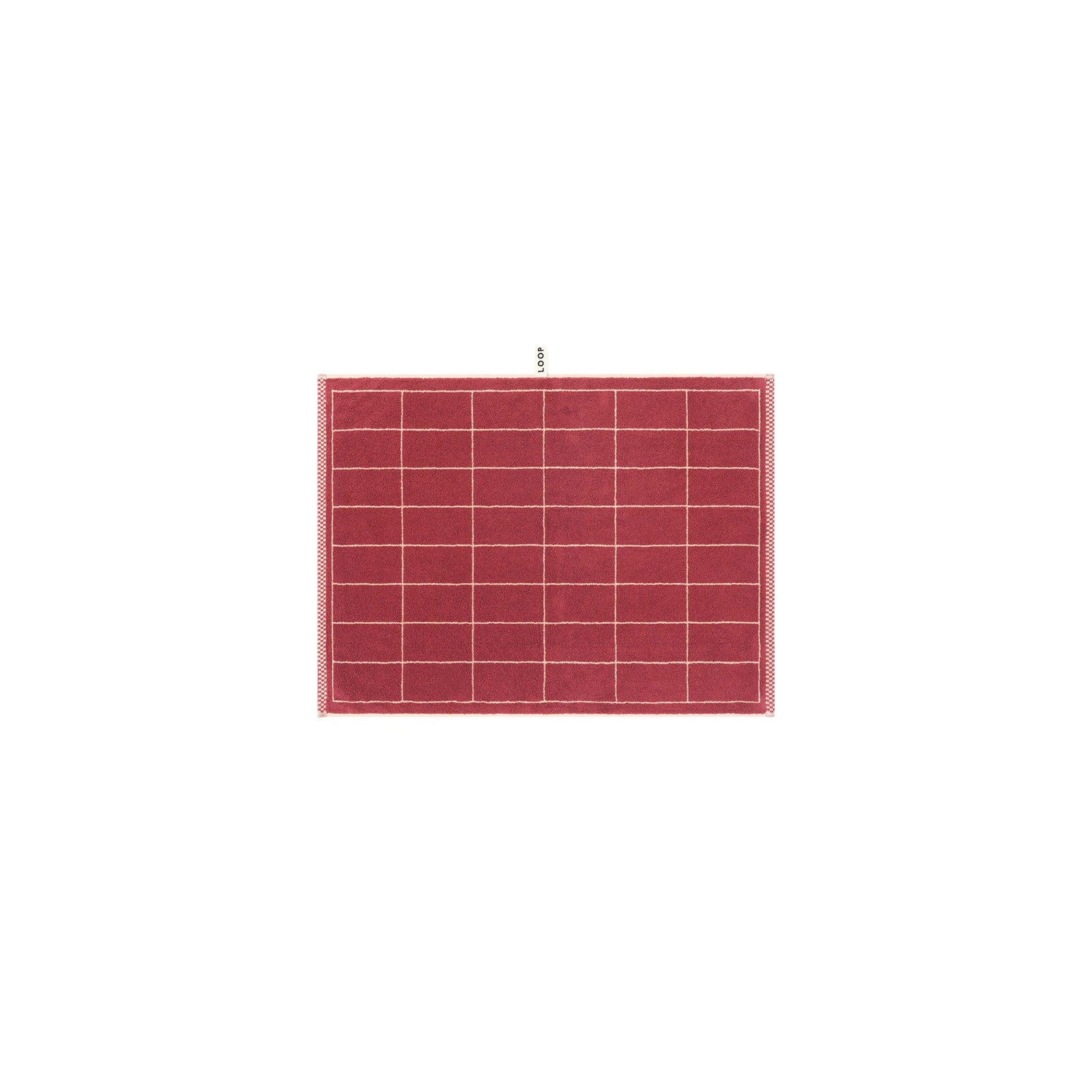 LOOP HOME bath mat - ruby/almond blush - tile — view 2