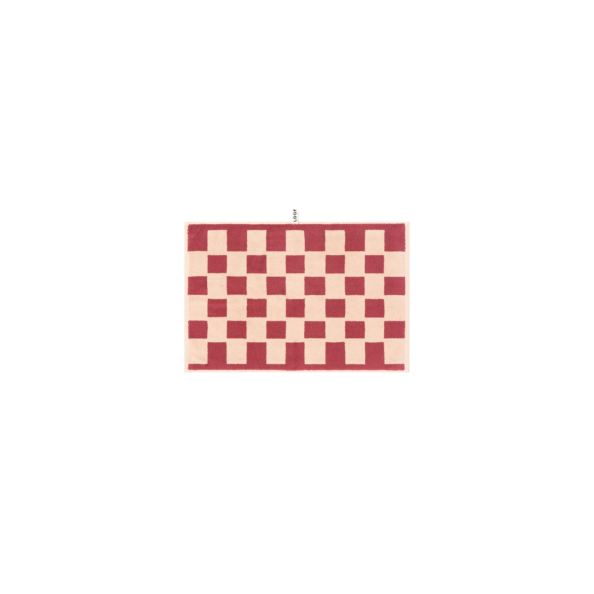 LOOP HOME hand towel - ruby/almond blush - brick — view 3