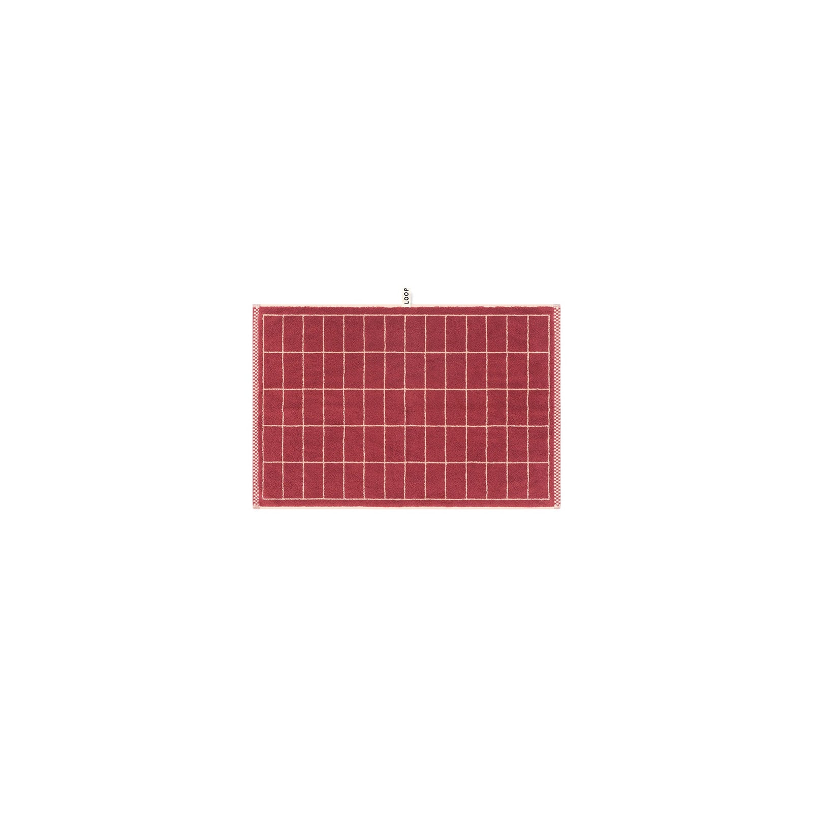 LOOP HOME hand towel - ruby/almond blush - tile — view 3
